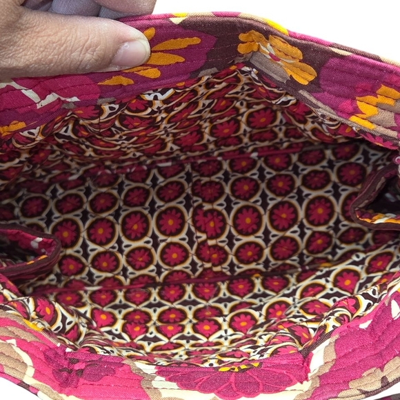 Vera Bradley Pink and Brown Reversible Shoulder Bag with Spacious Interior - Picture 10 of 10
